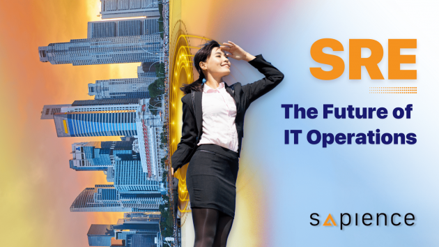 Modern Singapore city landscape with business professional looking ahead towards the future through time portal