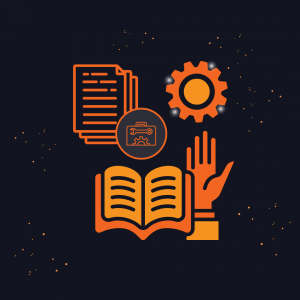 An infographic illustrating practical security training. A central figure is shown working on a laptop, surrounded by icons representing real-world scenarios and practical tools. Key elements include a clipboard for evidence gathering, documentation templates for simplifying compliance, and a target icon, emphasizing the goal of moving beyond theory to achieve auditor expectations and successful Stage 2 certification.